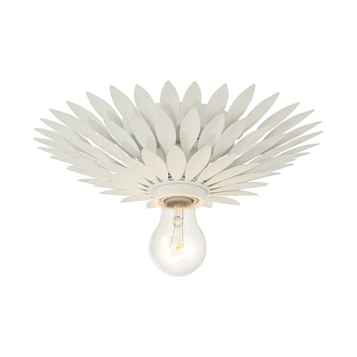 Broche Flush Mount in Matte White by Crystorama Lighting