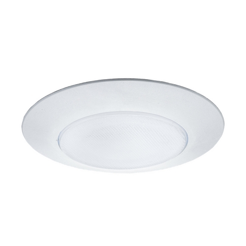 6-Inch Flat Glass Shower Trim in White by Generation Lighting