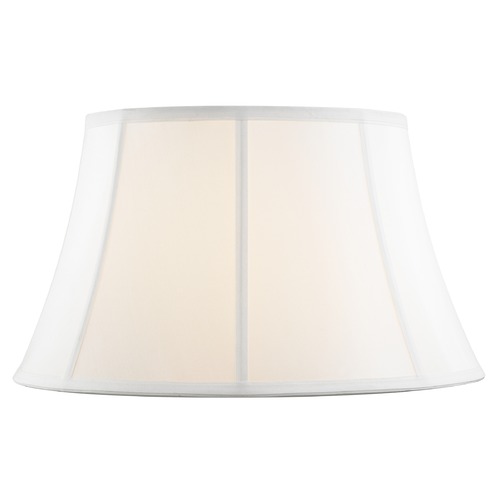 Design Classics Lighting Pure White Bell Fabric Lamp Shade with Piping and Spider Assembly SH9692