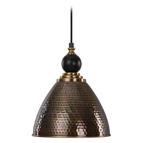 Adastra 12-Inch Pendant in Antique Brass by Uttermost Lighting