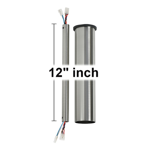 Visual Comfort Fan Collection 12-Inch Minimalist Downrod in Steel by Visual Comfort & Co Fans DRM12BS