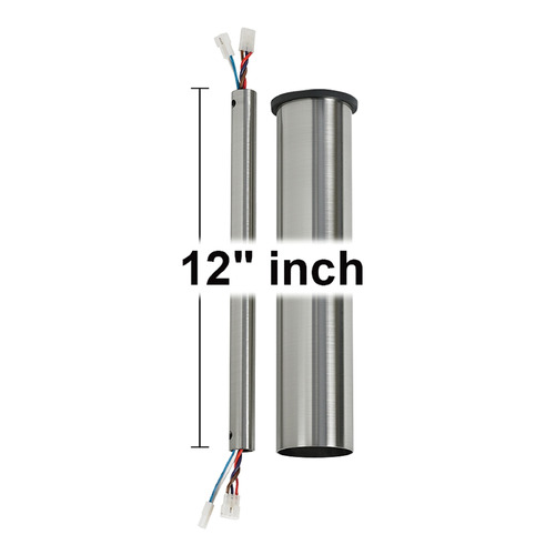 12-Inch Minimalist Downrod in Steel by Visual Comfort & Co Fans
