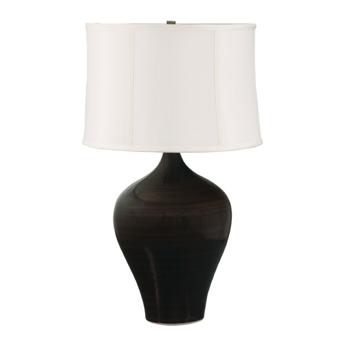 House of Troy Lighting Scatchard Stoneware Brown Gloss Table Lamp by House of Troy Lighting GS160-BR