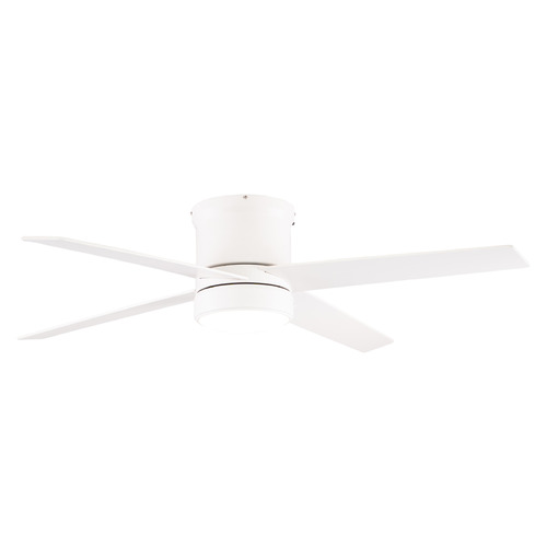 Vaxcel Lighting Erie Matte White LED Ceiling Fan with Light