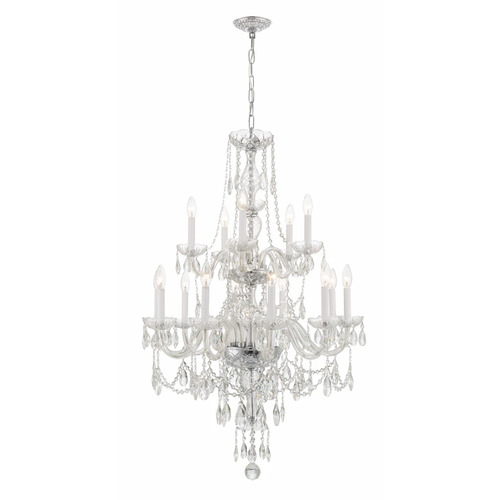 Traditional Crystal 15-Light Chandelier in Chrome by Crystorama