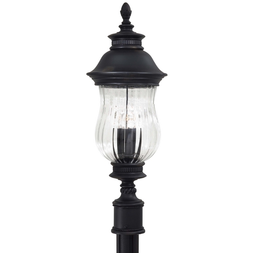 Post Light with Clear Glass in Heritage by Minka Lavery