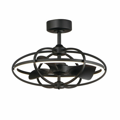 Corona Wifi-Enabled LED Chandelier Fan in Black by Maxim Lighting