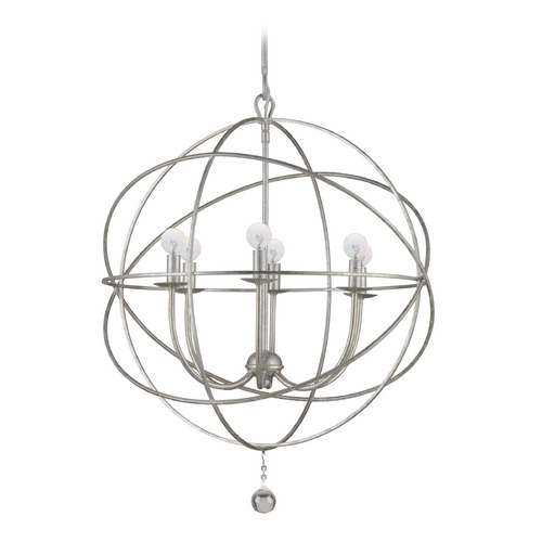 Crystorama Lighting Pendant Light in Olde Silver Finish 9226-OS