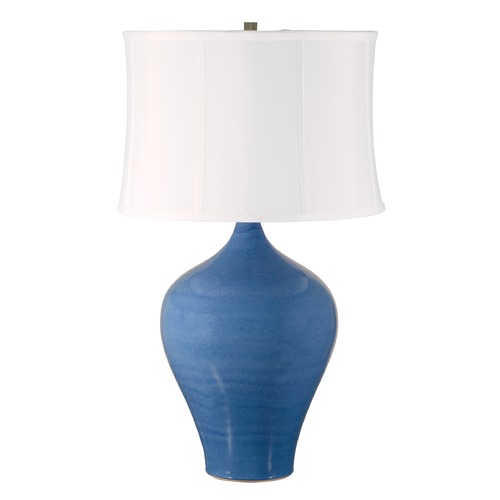 House of Troy Lighting House of Troy Scatchard Cornflower Blue Table Lamp with Drum Shade GS160-CB