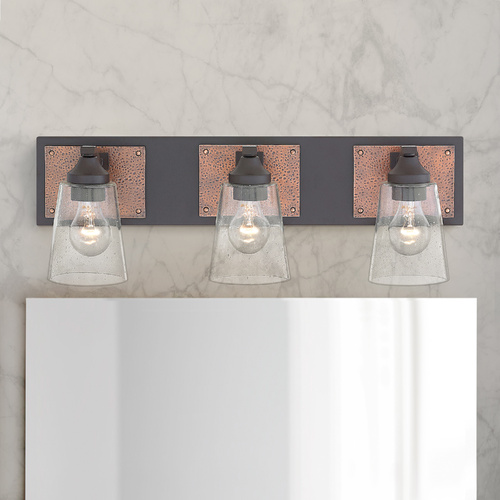 Hinkley Jackson 3-Light Buckeye Bronze & Antique Copper Bathroom Light by Hinkley Lighting 51823KZ