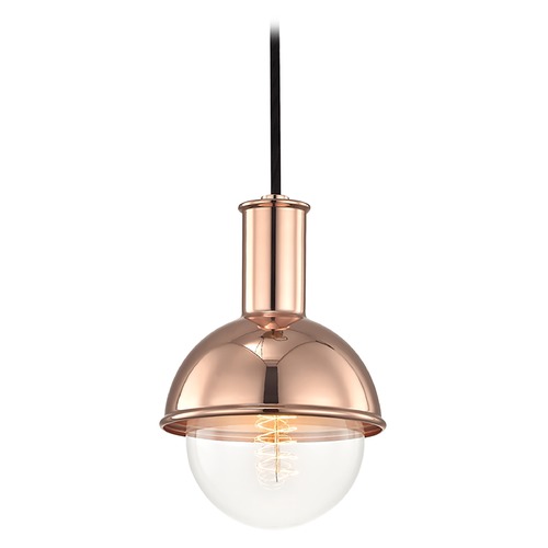 Mitzi by Hudson Valley Riley Polished Copper Mini Pendant by Mitzi by Hudson Valley H111701-POC