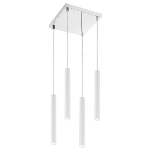 Z-Lite Forest Chrome LED Multi-Light Pendant by Z-Lite 917MP12-WH-LED-4SCH