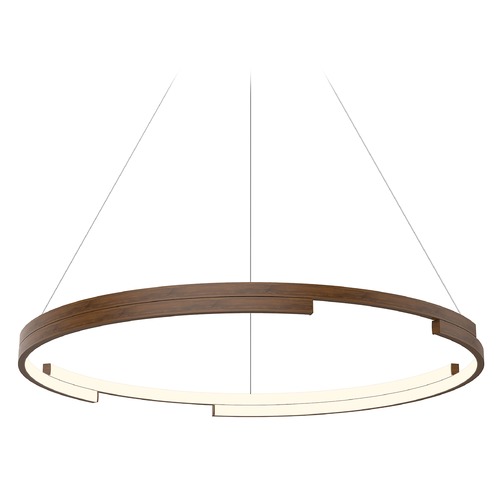Anello Minor 32-Inch LED Pendant in Walnut by Kuzco Lighting