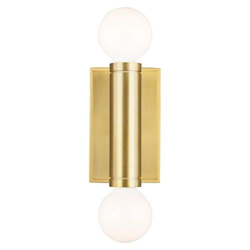 Thomas OBrien Beckham Modern Burnished Brass Narrow Sconce by Visual Comfort Studio