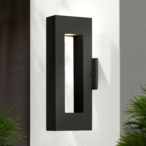 Atlantis 16-Inch Satin Black LED Outdoor Wall Light by Hinkley Lighting