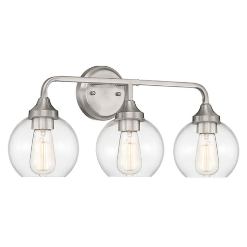 Glenda Brushed Polished Nickel Bathroom Light by Craftmade Lighting