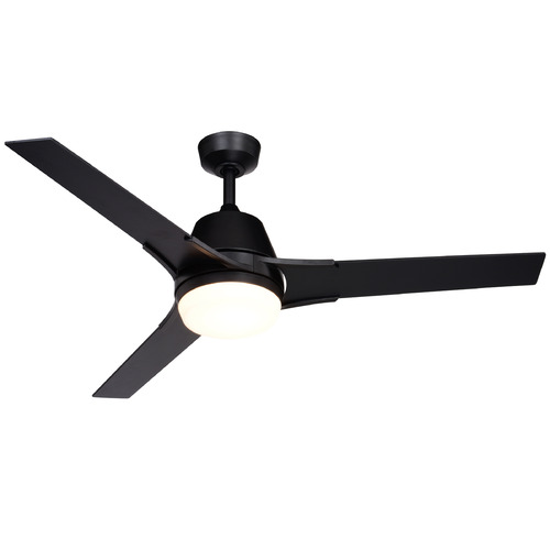 Vaxcel Lighting Crescent Black LED Ceiling Fan with Light