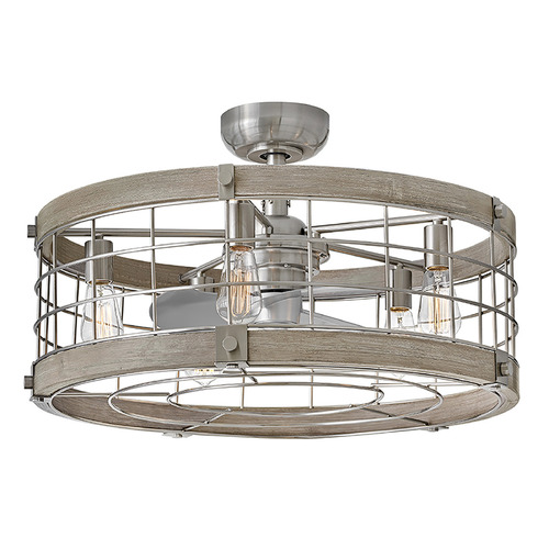 Hinkley Hinkley Bryce Brushed Nickel LED Ceiling Fan with Light 904627FBN-LIA