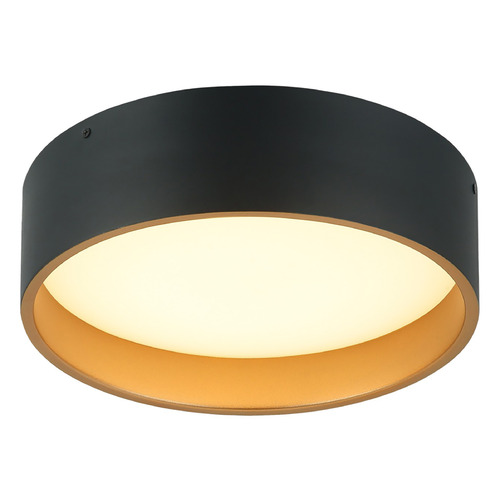 Matteo Lighting Novalee Matte Black & Gold LED Flushmount Light