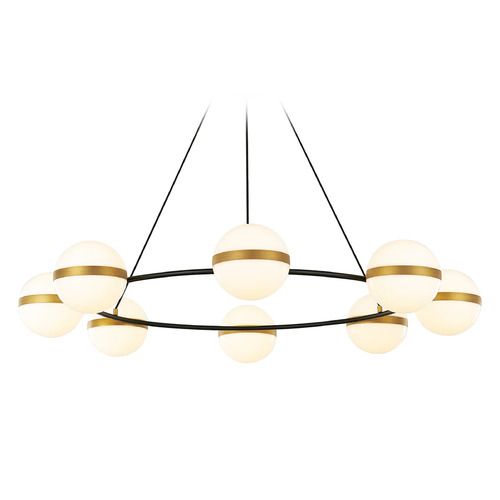 Alora Lighting Tagliato Matte Black / Brushed Gold LED Chandelier
