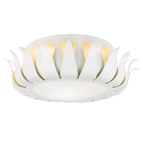 Crystorama Lighting Broche Matte White Flushmount Light