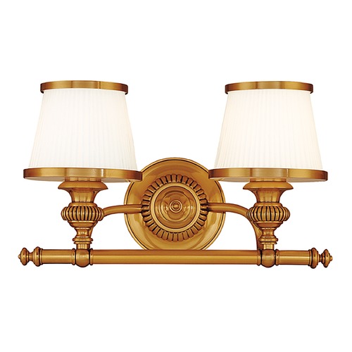 Milton 2-Light Bath Light in Flemish Brass by Hudson Valley Lighting