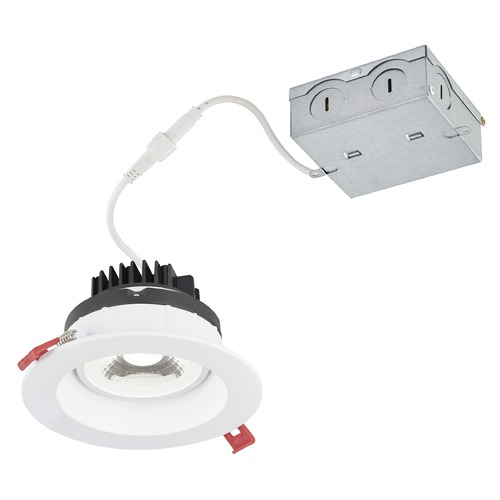 Recesso Lighting by Dolan Designs Recesso 4 Inch IC Rated White Reflector Canless 11 Watt LED 3000k RL04G-11W38-30-W