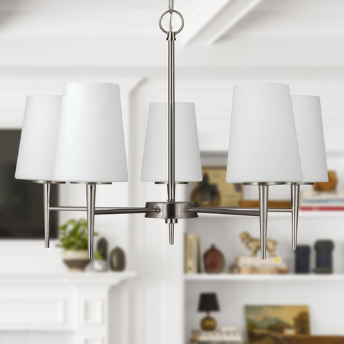 Driscoll 25.25-Inch Chandelier in Brushed Nickel by Generation Lighting