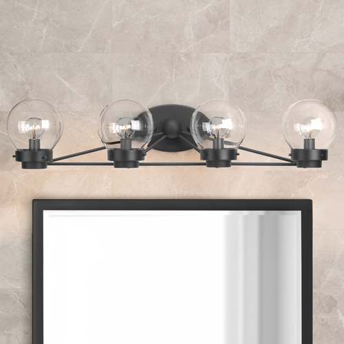 Spatial Black 4-Light Bathroom Light by Progress Lighting