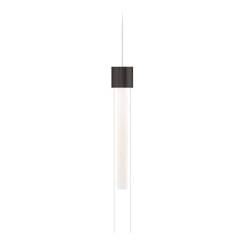 Visual Comfort Modern Collection Mini Linger LED Freejack Pendant in Black & Frost by Visual Comfort Modern 700FJLNGFB-LED930