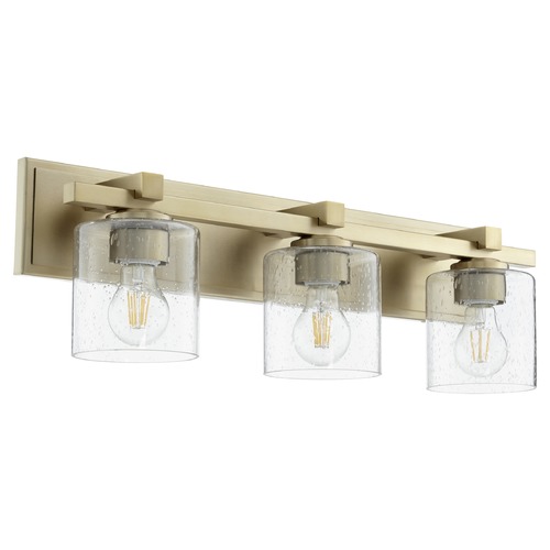 Quorum Lighting 24-Inch Aged Brass Bathroom Light by Quorum Lighting 5369-3-280