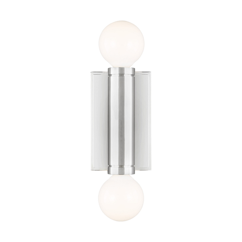 Thomas OBrien Beckham Modern Polished Nickel Narrow Sconce by Visual Comfort Studio