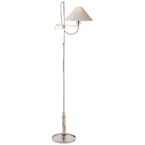 Visual Comfort Signature Collection J. Randall Powers Hargett Floor Lamp in Nickel by Visual Comfort Signature SP1505PNNP
