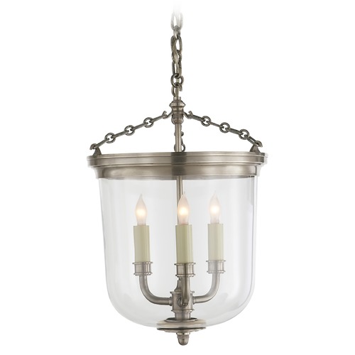 Visual Comfort Signature Collection Thomas OBrien Merchant Lantern in Antique Nickel by Visual Comfort Signature TOB5030AN