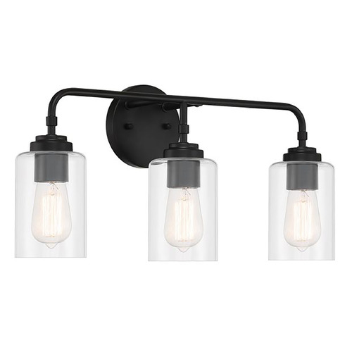 Stowe Flat Black Bathroom Light by Craftmade Lighting