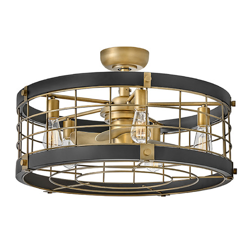 Hinkley Hinkley Bryce Heritage Brass LED Ceiling Fan with Light 904627FHB-LIA