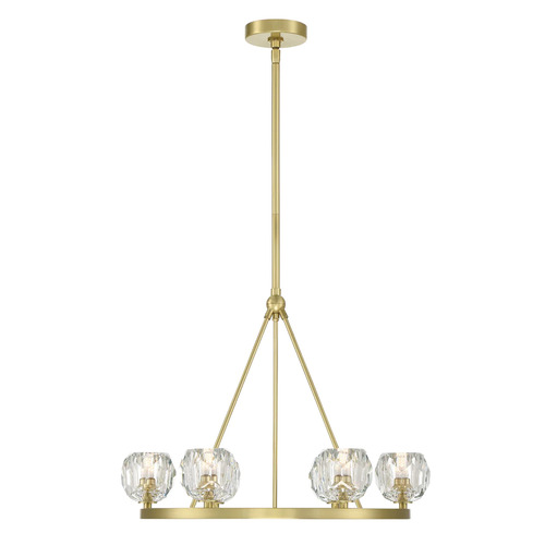 Aragon 6-Light Chandelier in Soft Brass by Crystorama Lighting