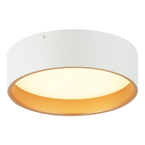 Matteo Lighting Novalee Matte White & Gold LED Flushmount Light
