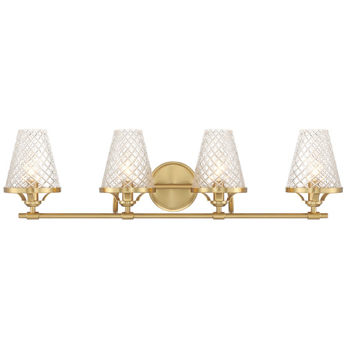 Savoy House Lighting Candler Warm Brass Bathroom Light