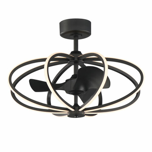 Solstice Wifi-Enabled LED Smart Fan in Black by Maxim Lighting