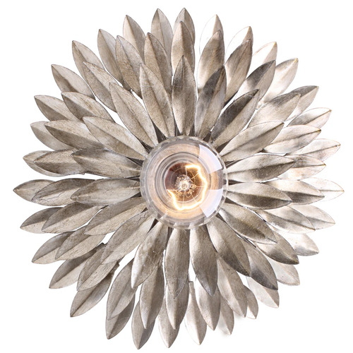 Crystorama Lighting Broche Wall Sconce in Antique Silver by Crystorama Lighting 500W-SA