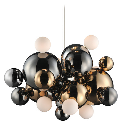 ET2 Stormy Multi-Plated LED Pendant Light with Globe Shade