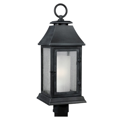 Shepherd Outdoor Post Light in Weathered Zinc by Visual Comfort Studio