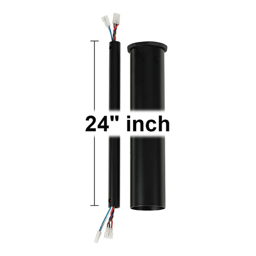 Visual Comfort Fan Collection 24-Inch Minimalist Downrod in Black by Visual Comfort & Co Fans DRM24BK