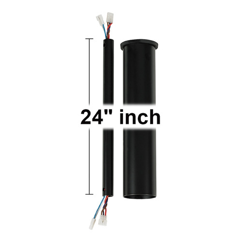 24-Inch Minimalist Downrod in Black by Visual Comfort & Co Fans