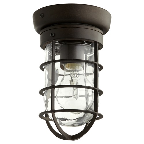 Quorum Lighting Bowery Oiled Bronze Close To Ceiling Light by Quorum Lighting 7282-86