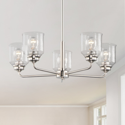 Acadia Satin Nickel Chandelier by Maxim Lighting