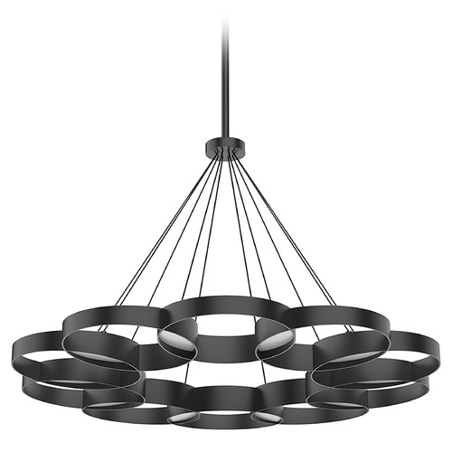 Maestro 32.25-Inch LED Chandelier in Black by Kuzco Lighting
