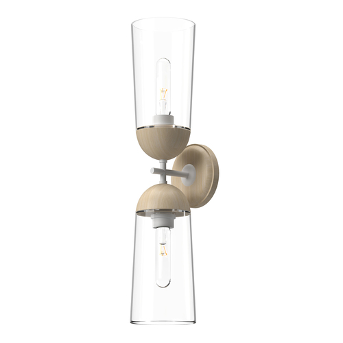 Alora Lighting Alora Lighting Emil White & White Oak Sconce WV542226WHWK