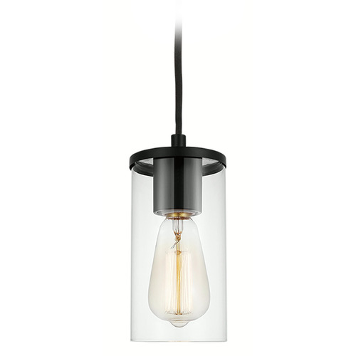 Visual Comfort Studio Collection Visual Comfort Studio Collection Zire Midnight Black Mini-Pendant Light with Cylindrical Shade 6190301-112